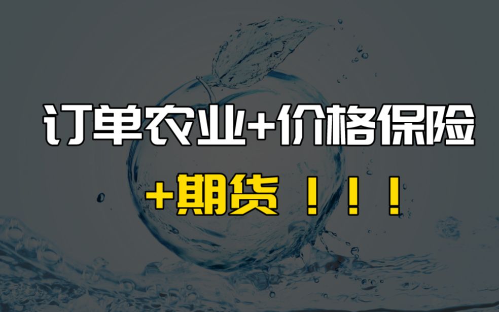 【硬核知识】苹果“订单农业+价格保险+期货”试点项目的经验分享哔哩哔哩bilibili