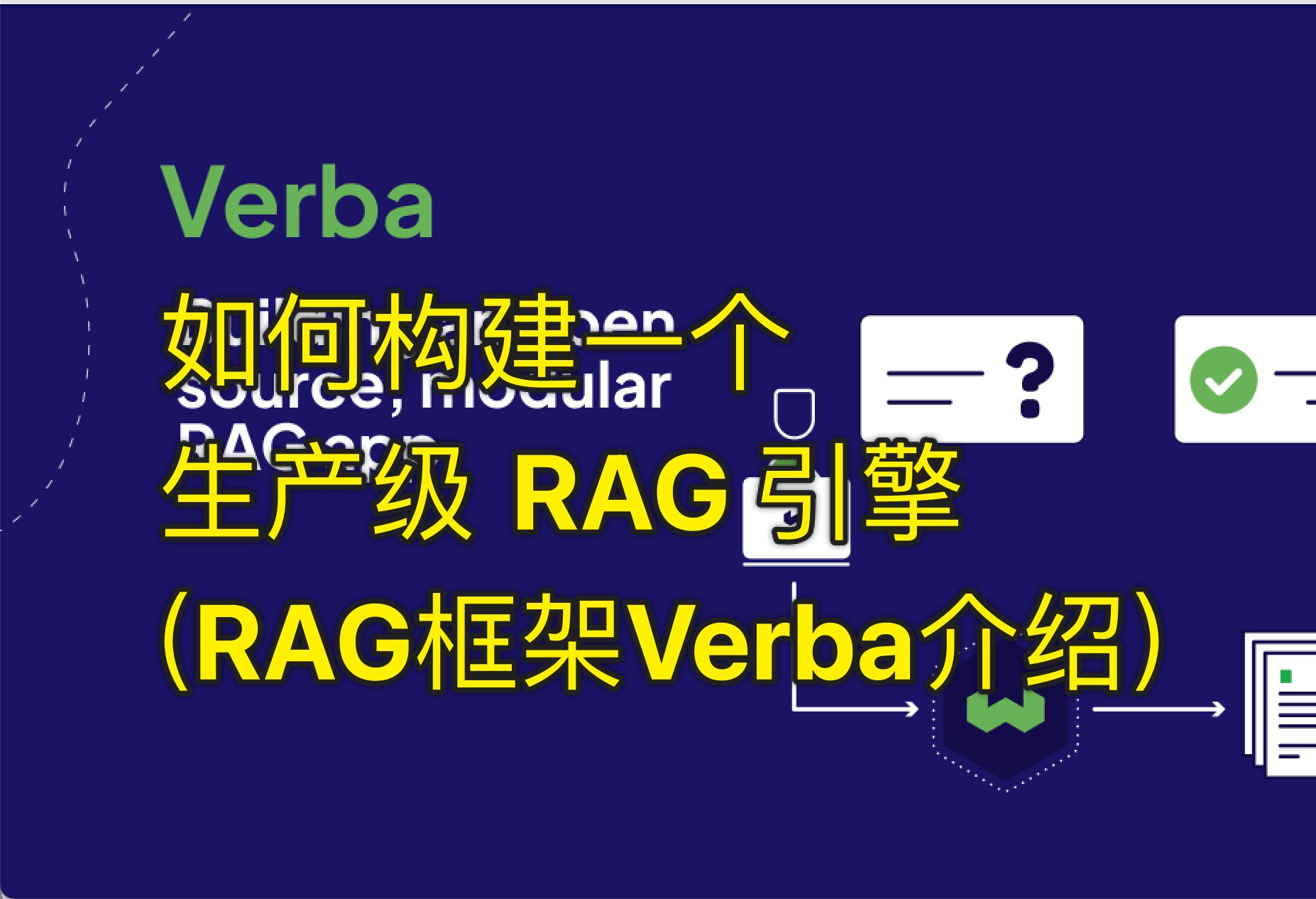 如何构建一个企业级 RAG 应用—RAG框架Verba介绍 (如何构建一个生产级 RAG 引擎 )哔哩哔哩bilibili