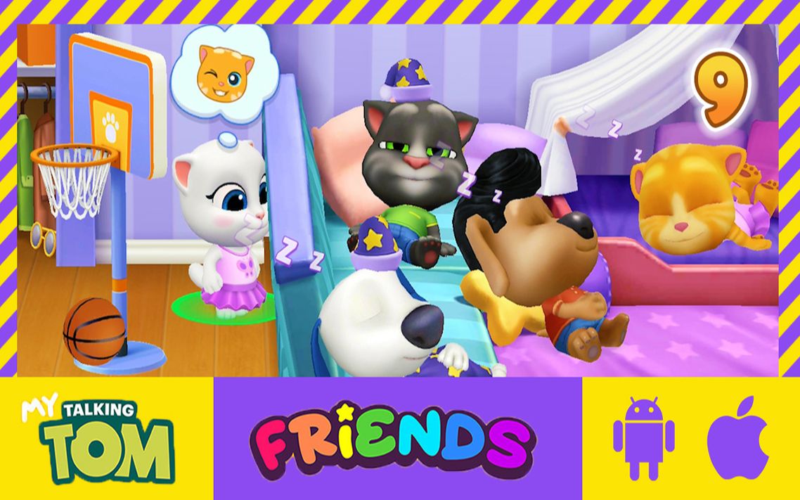 汤姆猫和朋友们#my talking tom friends gameplay walkthrough