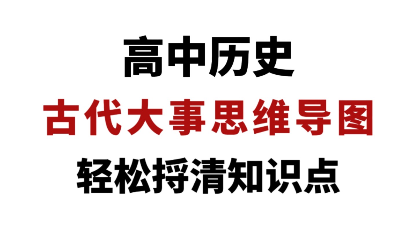 历史中国古代大事思维导图哔哩哔哩bilibili