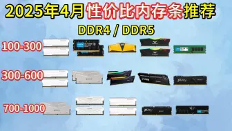 【建议收藏】2025年4月性价比内存条推荐！| DDR4 /DDR5 |金百达、 威刚、 十铨 、光威、 金士顿、 英睿达、宏碁掠夺者等品牌内存条推荐