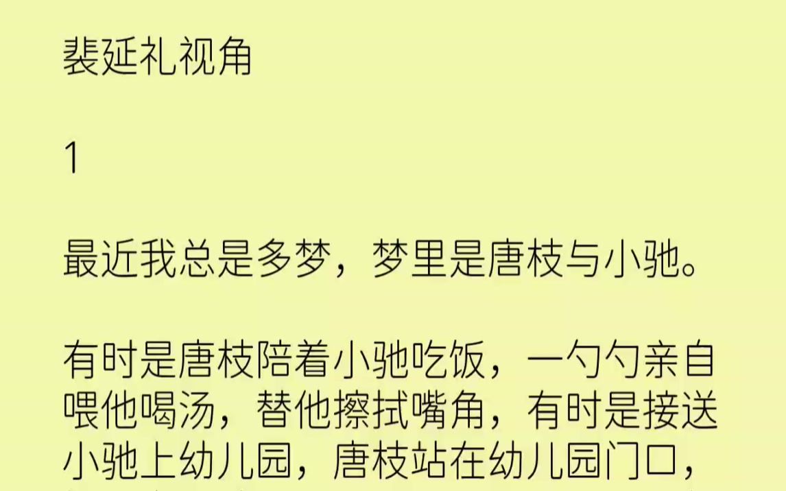 [图]【完结文】裴延礼视角1最近我总是多梦，梦里是唐枝与小驰。...