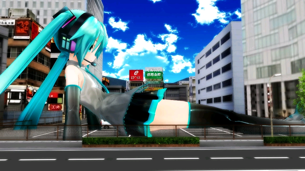 mmdgiantess60fpsgiantmikuplaysintheroad
