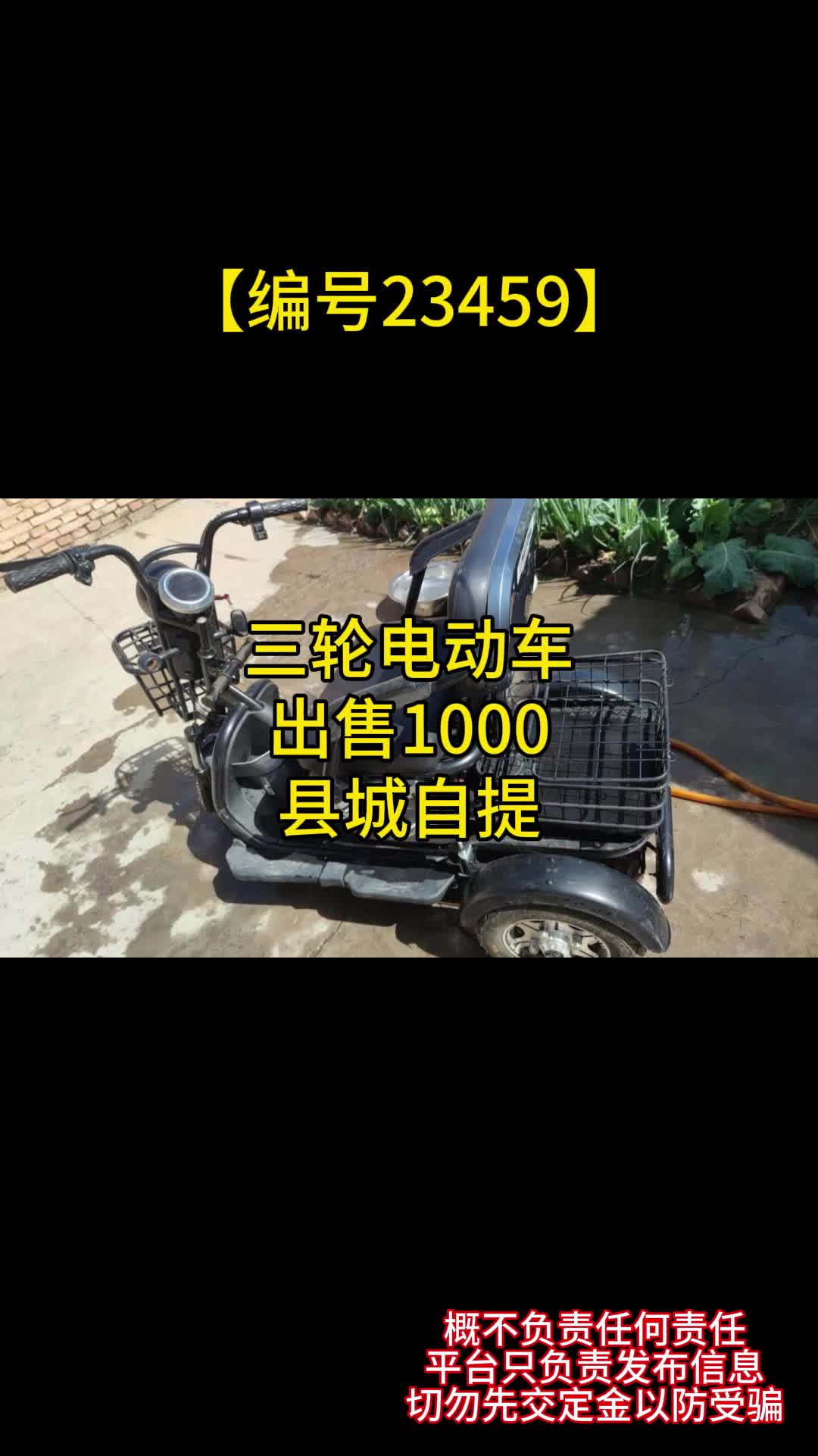 三轮电动车 出售1000,县城自提哔哩哔哩bilibili