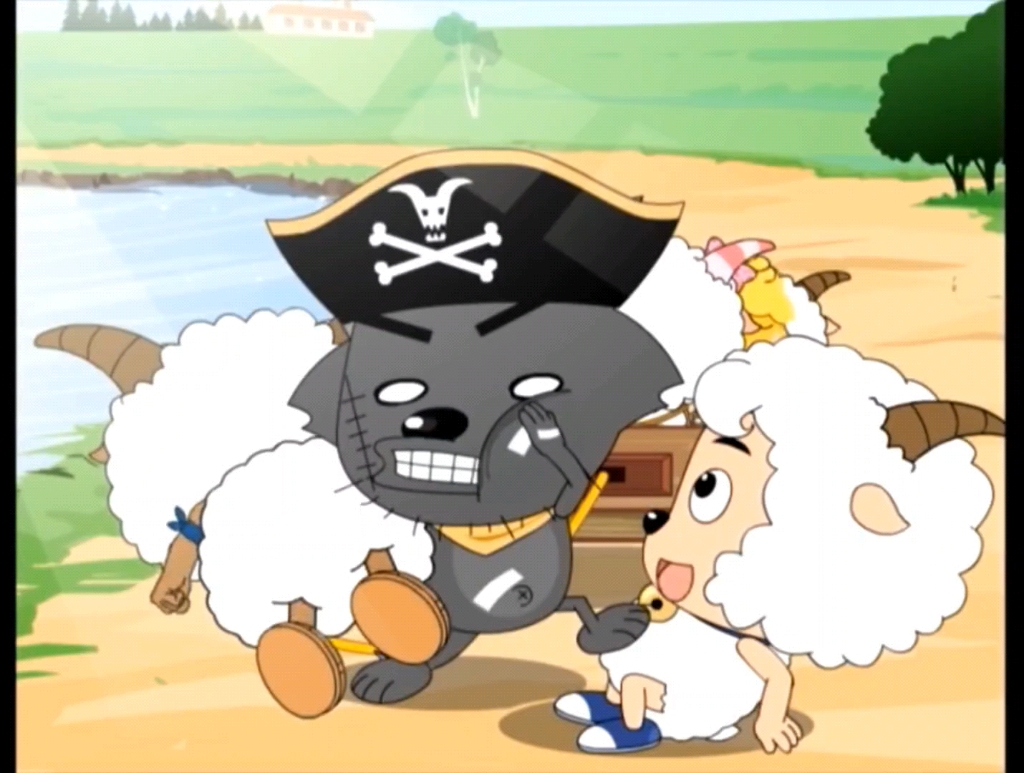 灰太狼cos武大狼装进油画,成功抓羊但是漏气