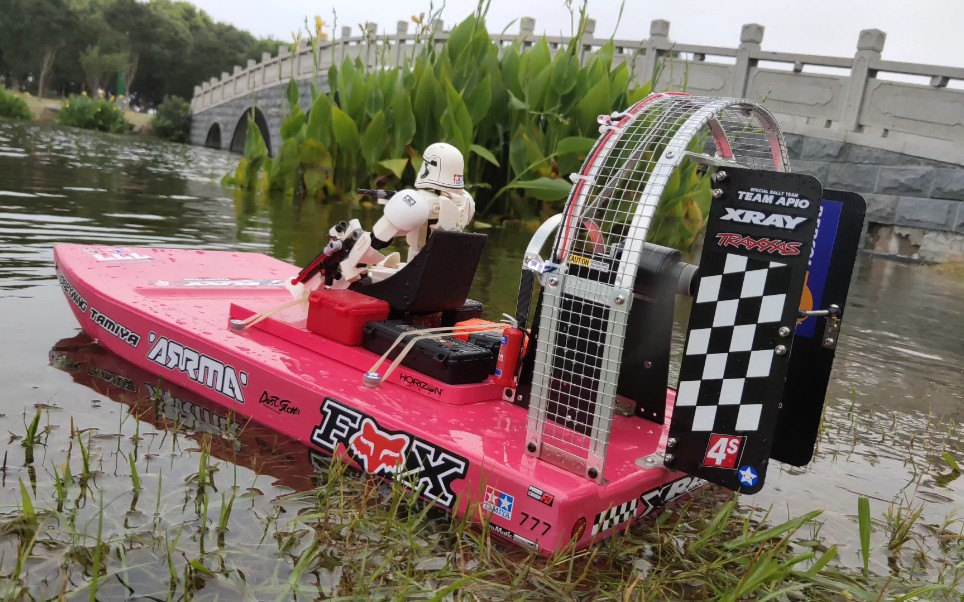 风动船 rc 遥控船模 4s动力 日常游玩_哔哩哔哩_bilibili