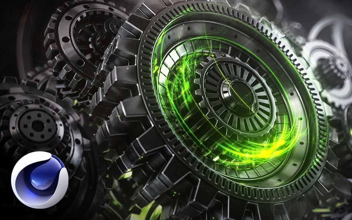 c4d octane ae科幻齿轮动画场景制作流程(中文字幕)