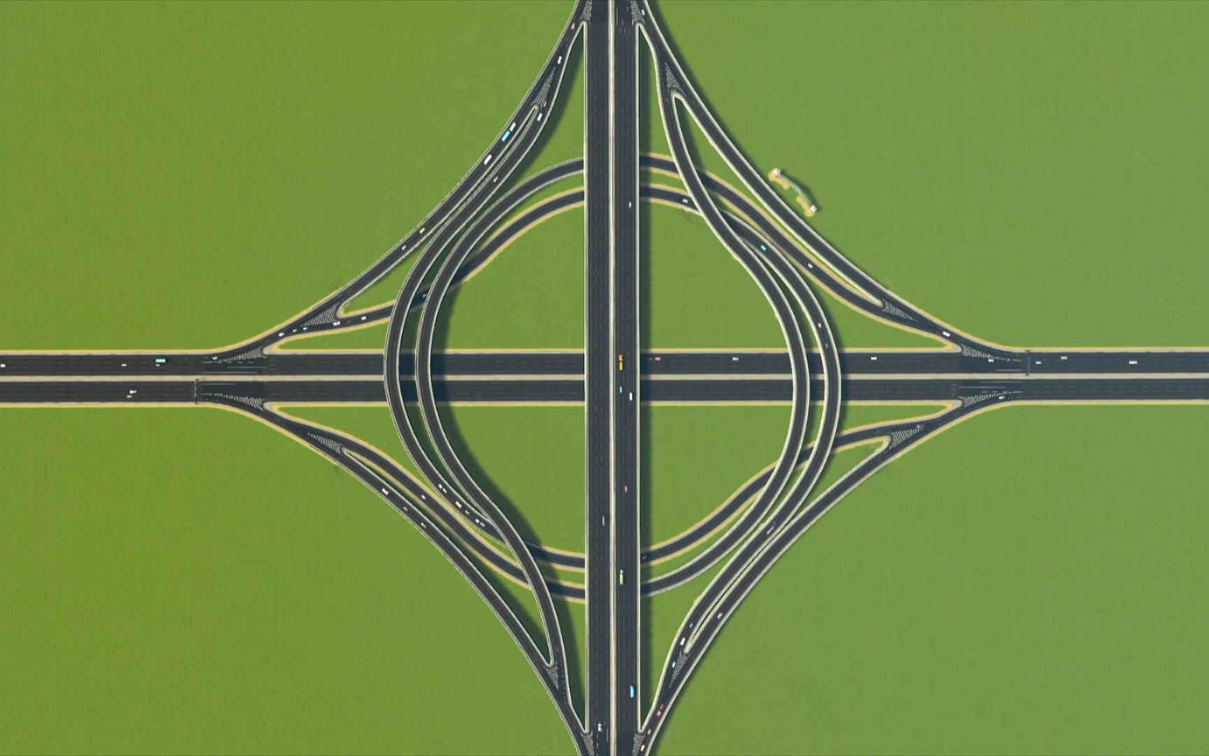 四叶草苜蓿叶立交桥的终极形态,涡轮立交桥【都市天际线】