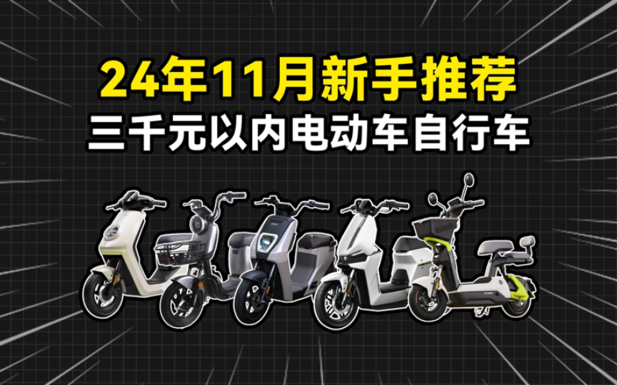 2024年11月三千以下电动车电自推荐,新手小白看完不要懵哔哩哔哩bilibili