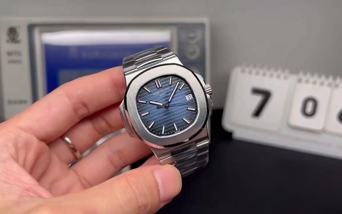 逸品表业腕表实拍百达翡丽5711蓝盘鹦鹉螺顶级复刻