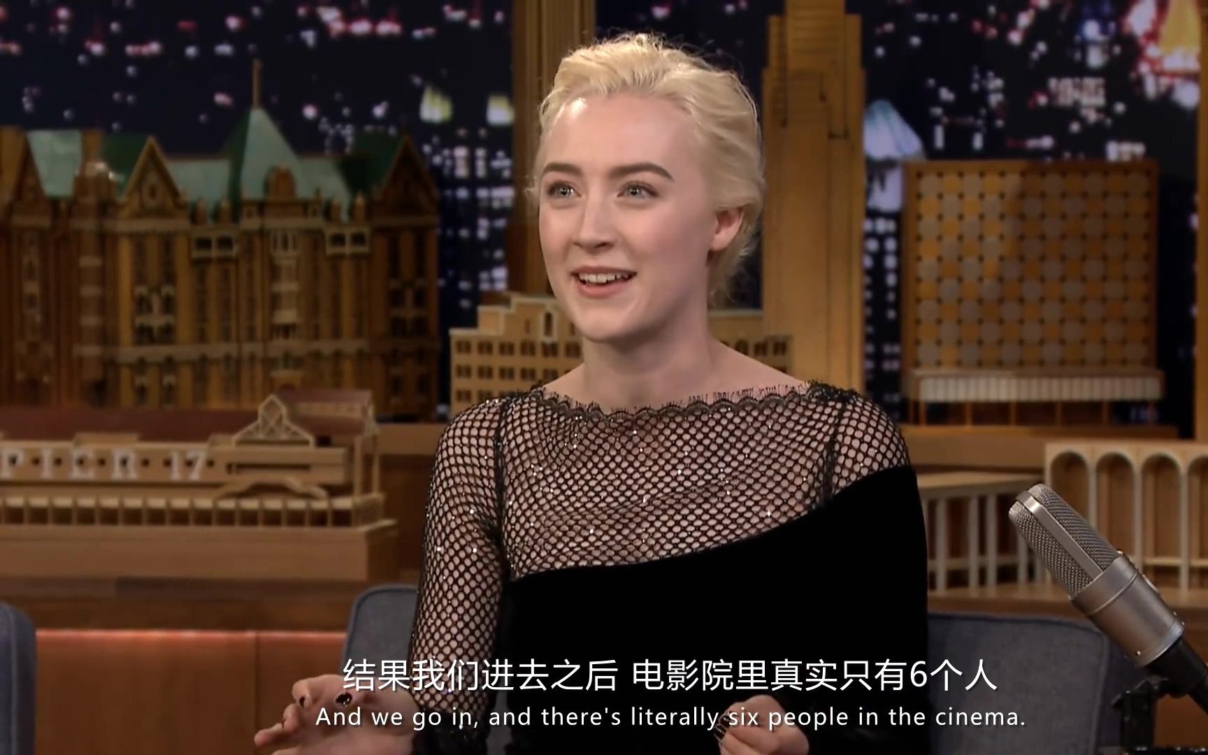 [图]【中英】西尔莎罗南肥伦秀 Saoirse Ronan on Jimmy Fallon's Late Night Show