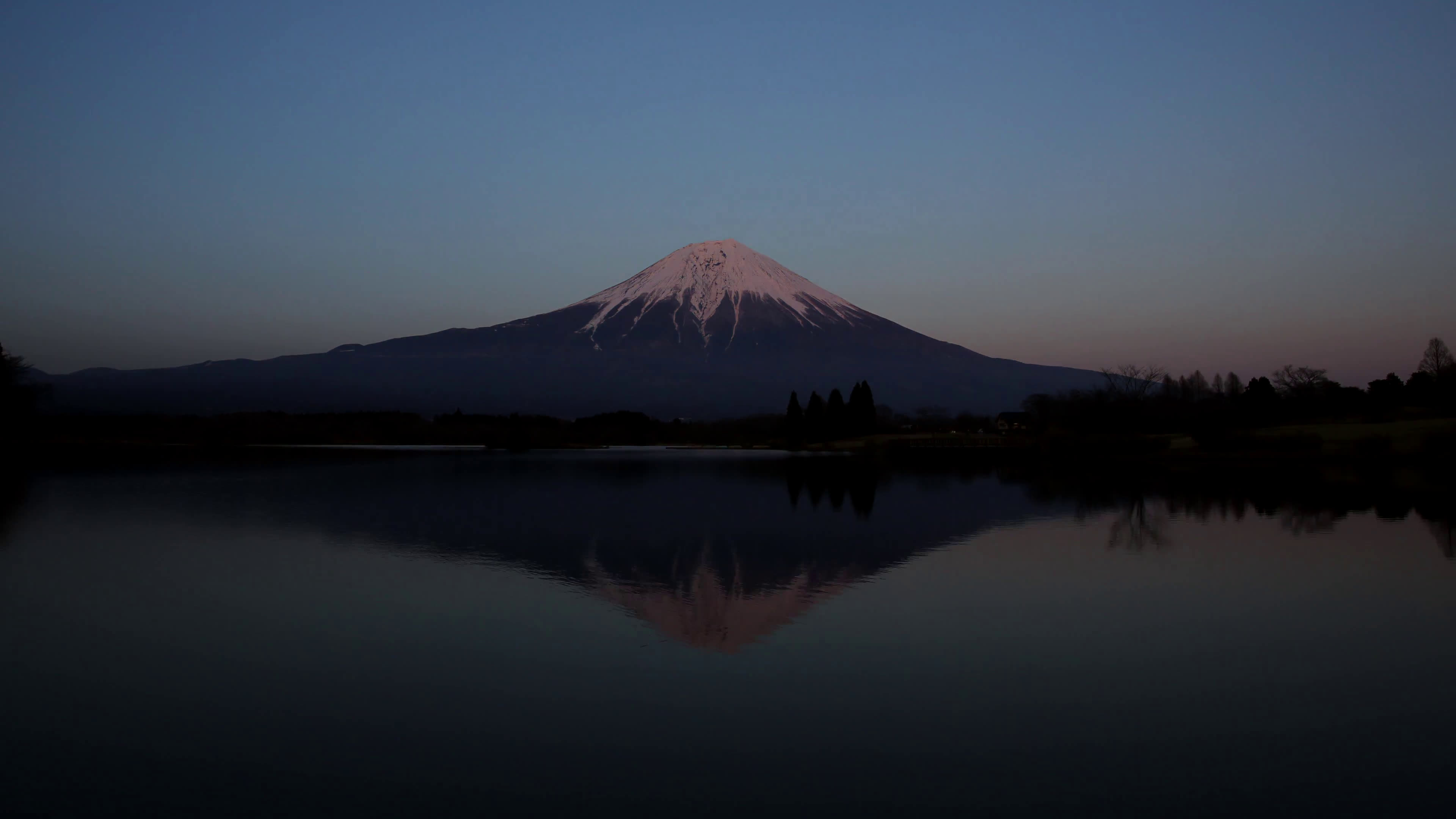 富士山的星空 延时摄影4k