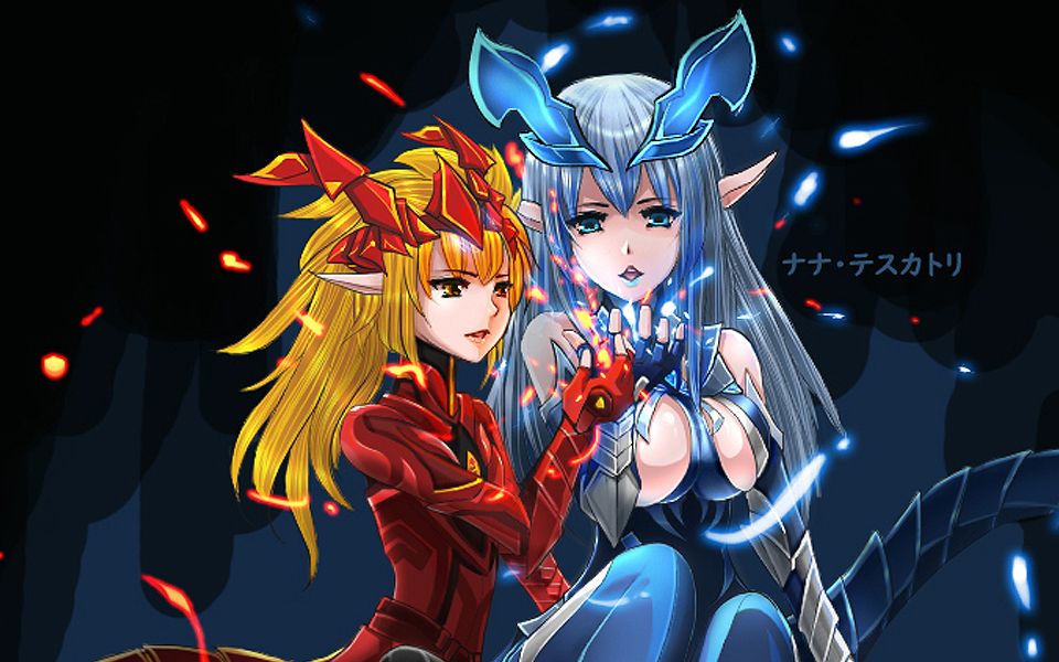 活动  【绘板】怪物猎人世界-炎王龙与炎妃龙β-画糖-mhw-肉卷