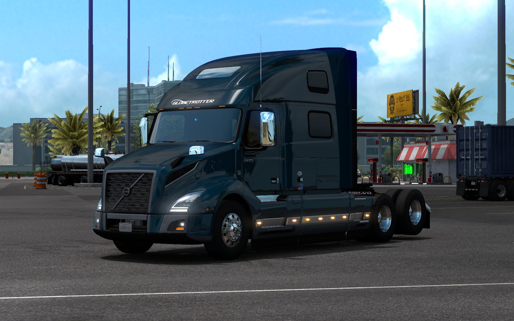 【美国卡车模拟】驾驶沃尔沃vnl860拉斯维加斯~巴斯托运输6吨机械零件