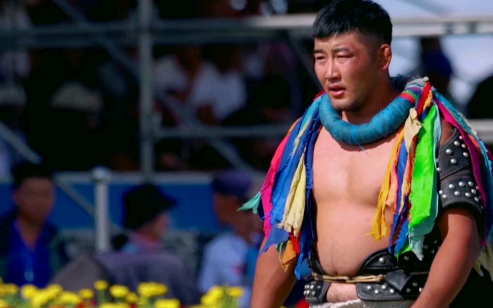 蒙古摔跤大汉图片