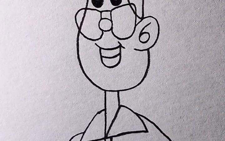 【爱上简笔画】看我用4567画小头爸爸.