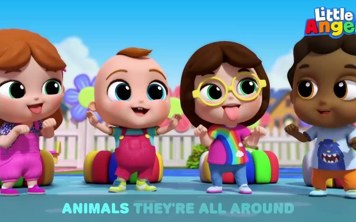 [图]Opposite Animal Sounds  Baby John Sing Along  Little Angel Kids Songs And Nurser