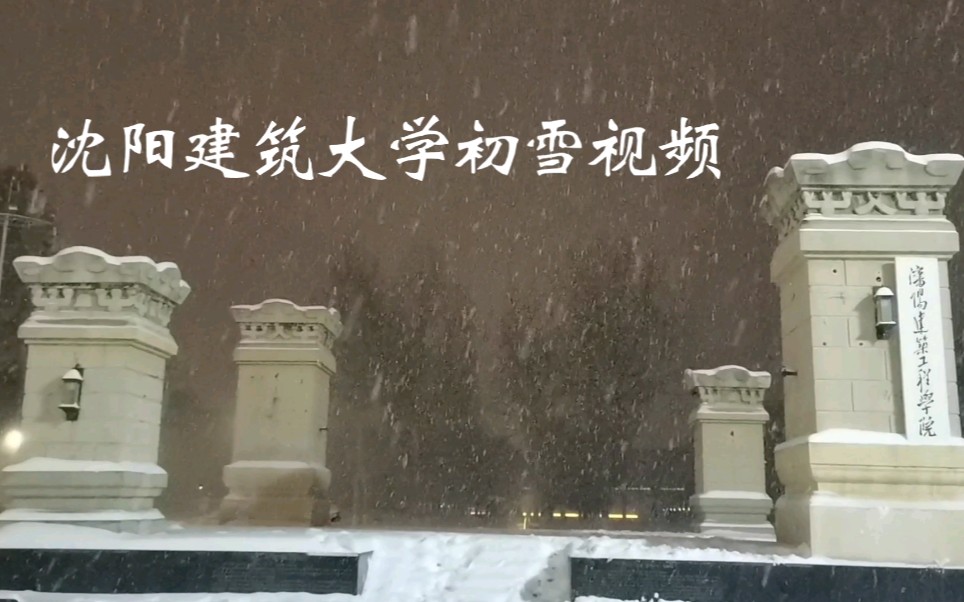 【陌上带你游校园】000 沈阳建筑大学初雪雪景视频(BGM:漠河舞厅柳爽)哔哩哔哩bilibili