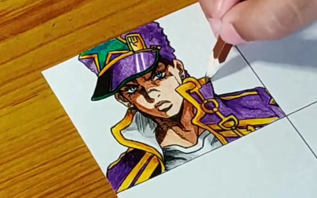 【jojo】用七中画风画出石之海承太郎