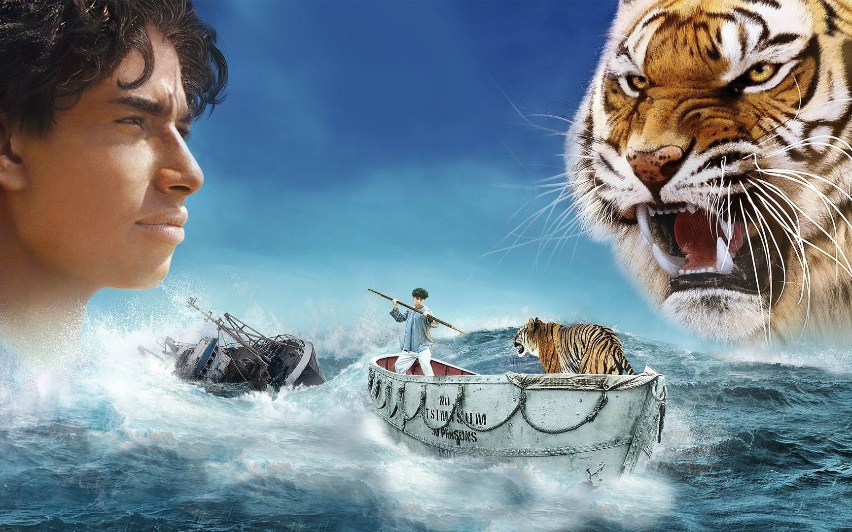 少年派的奇幻漂流堪称最不可能拍摄的电影用到小孩和真老虎