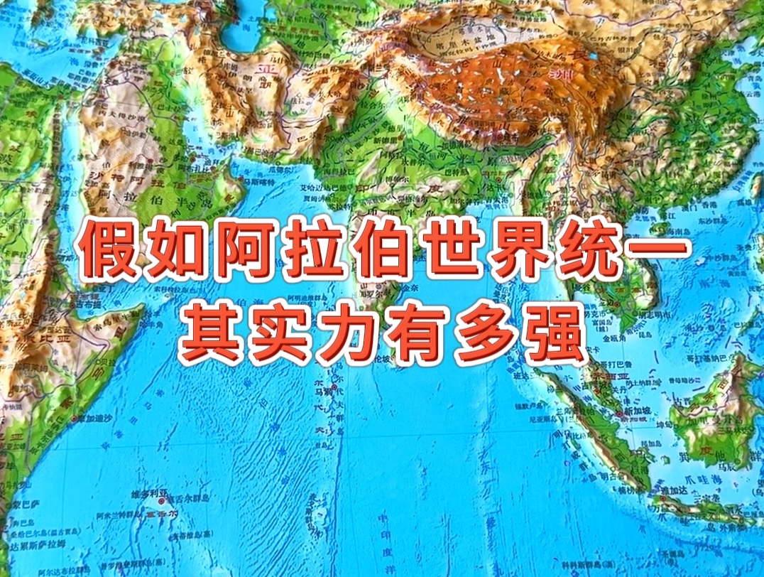 [图]假如阿拉伯世界统一了，其实力有多强 #阿拉伯 #地形图 #地理