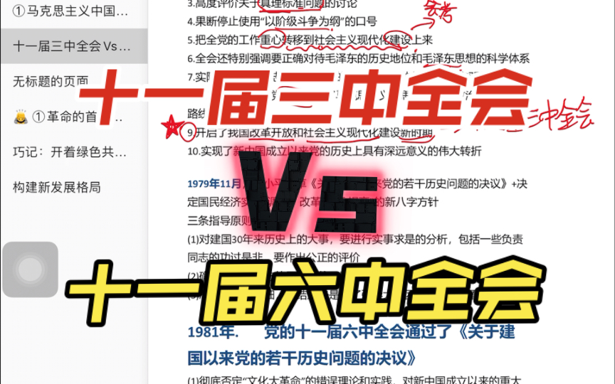 【考研政治】十一届三中全会和十一届六中全会考点上的区别哔哩哔哩bilibili
