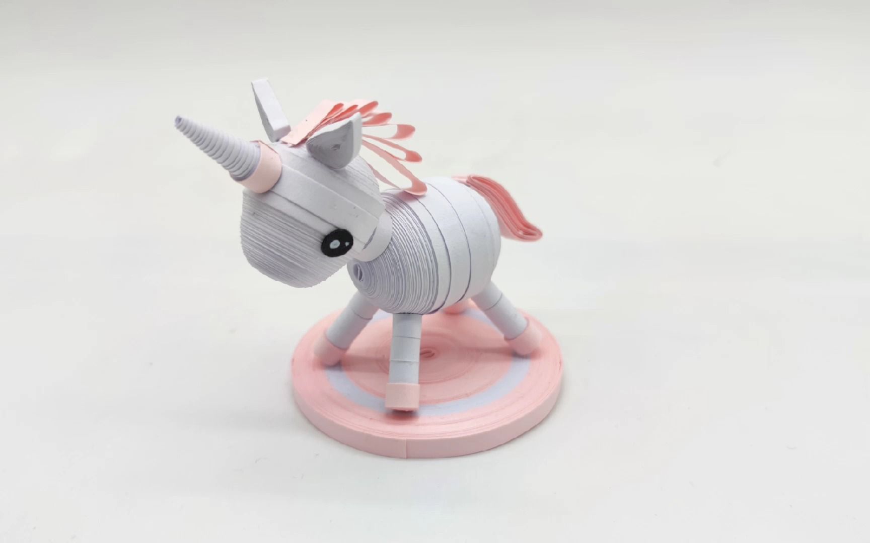 【衍纸艺术】立体衍纸作品-独角兽_哔哩哔哩_bilibili