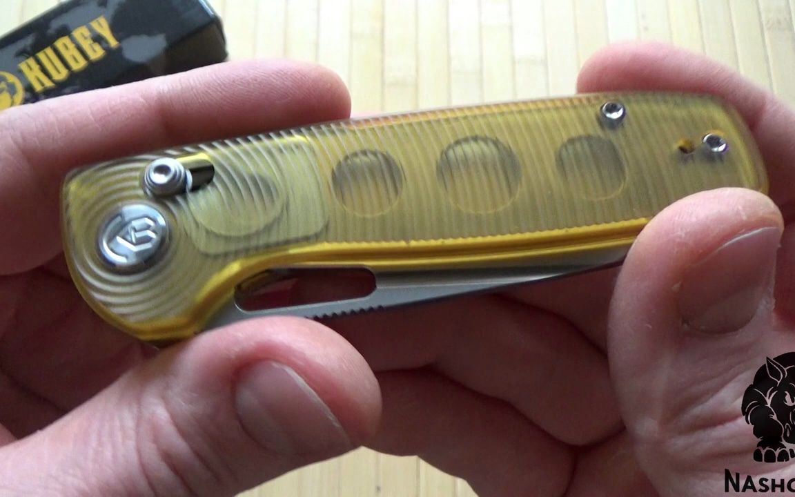 老外测评kubey酷备ku248a bluff 14c28n钢pei柄轴锁折刀