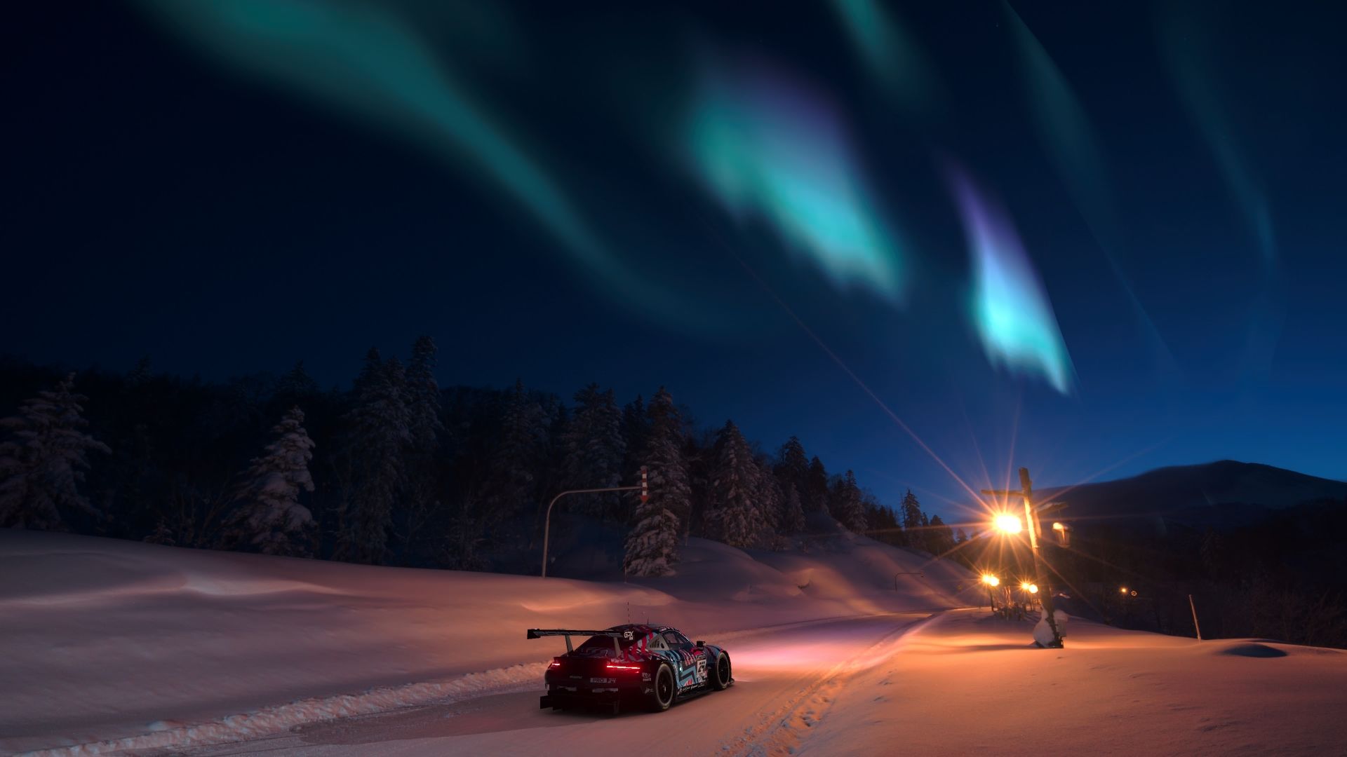 【gt7】保时捷rsr | 我去看极光了