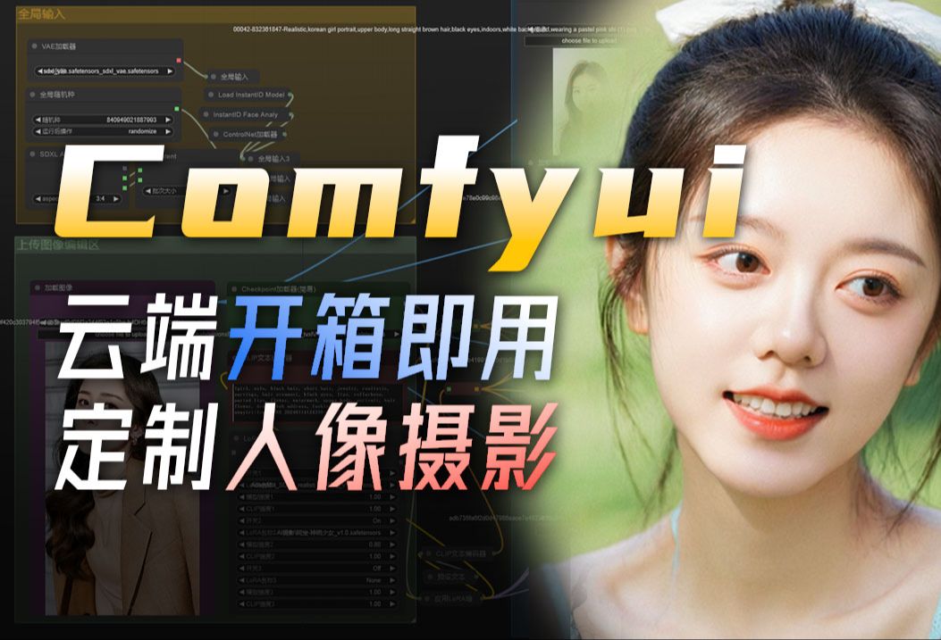 【干货分享】Comfyui在线定制版一键人像摄影工作流镜像,无需本地部署搭建 开箱即用,简直太方便了!哔哩哔哩bilibili