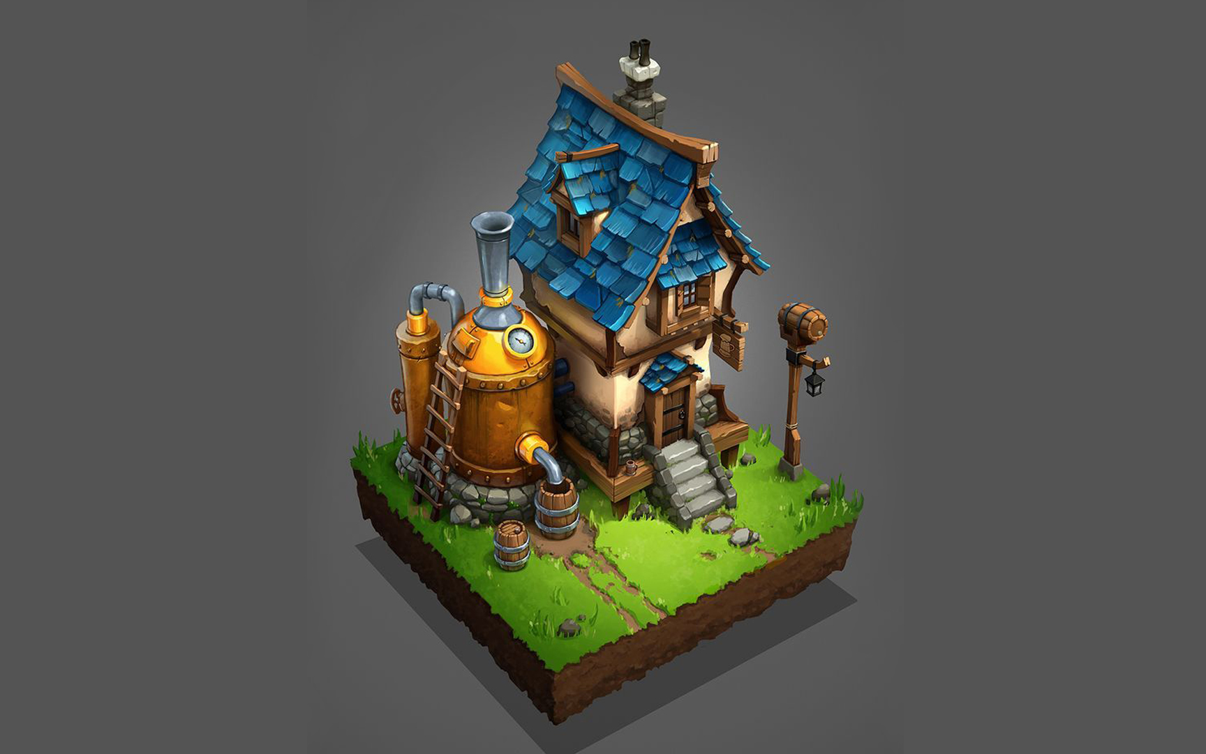 3dmax新手场景入门教程-游戏房屋建模细节讲解