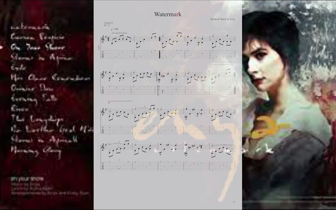 [图]Enya - Watermark-水印 古典吉他