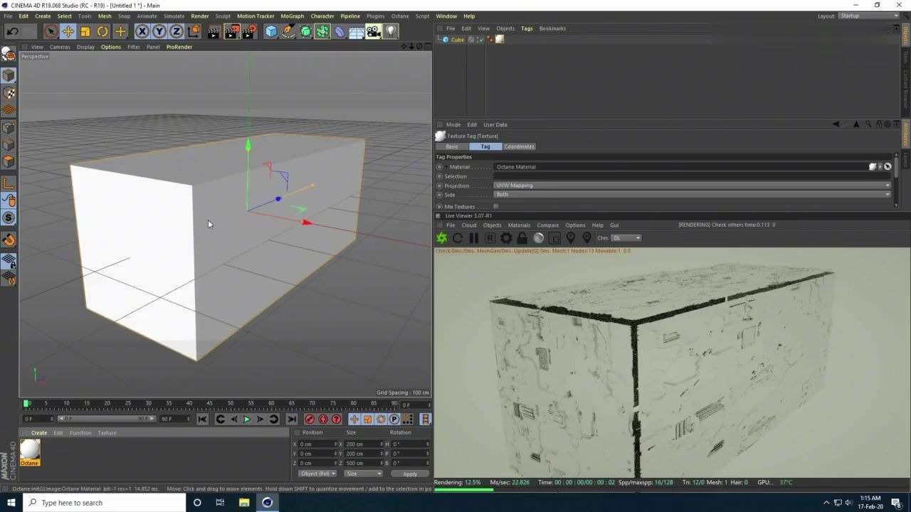 【C4D教程】C4D+OC搭建概念科技感光束置换场景哔哩哔哩bilibili