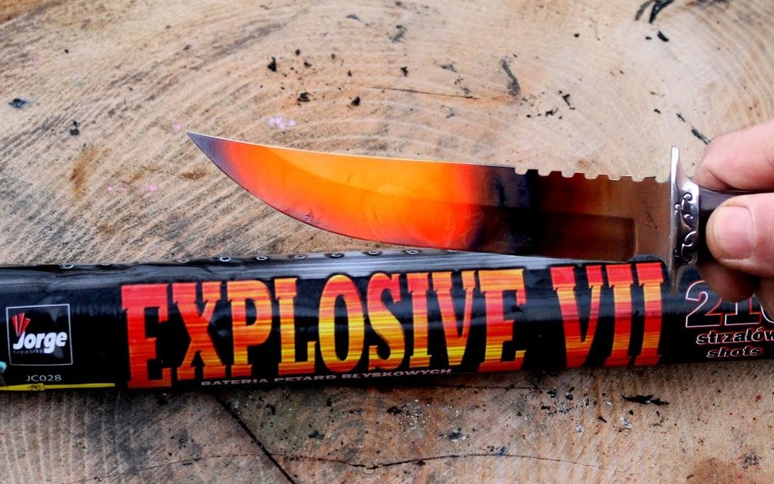 【1000度红刀vs火药】youtube精选「趣味」