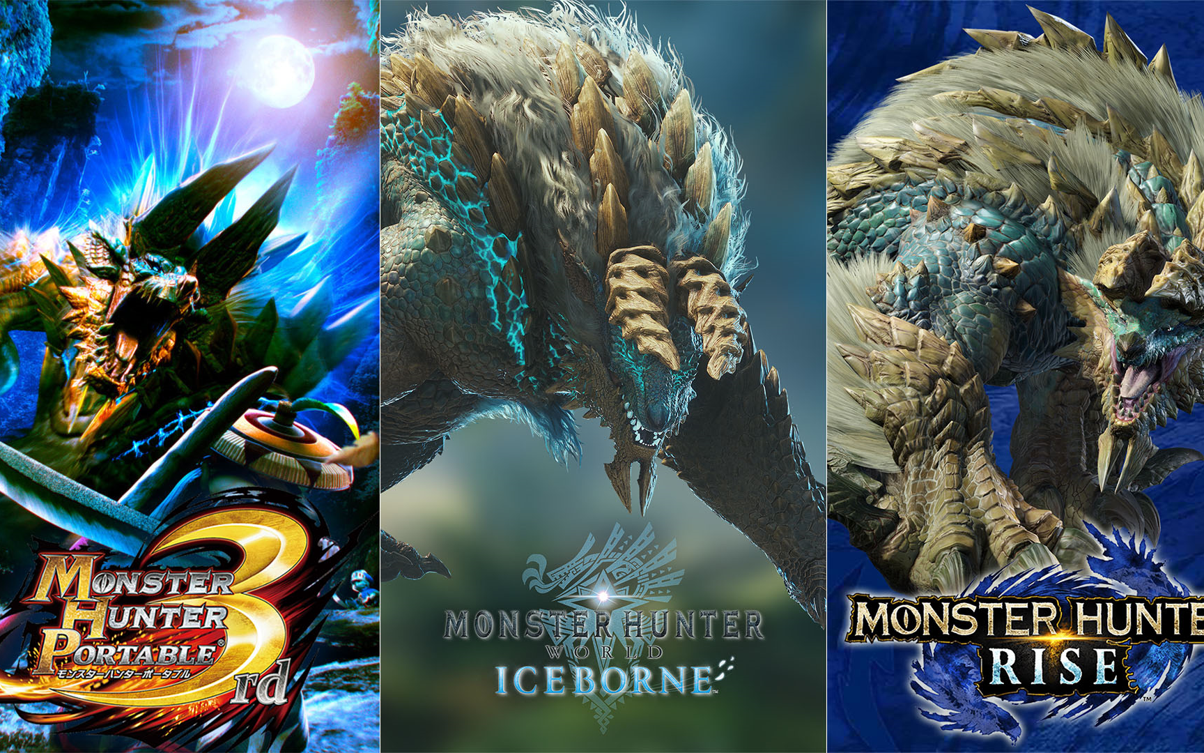 [mhr/wi/p3]雷狼龙bgm 新旧交替对比 閃烈なる蒼光/ジンオウガ (p3版