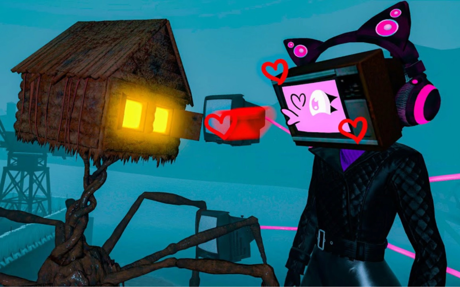 游戏里,房子头vs泰坦女电视人,谁的战斗力更强悍?