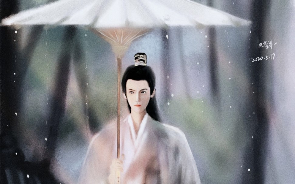 画一张绝美师尊楚晚宁|罗云熙|皓衣行|飞云系|二哈和他的白猫师尊|procreate过程哔哩哔哩bilibili