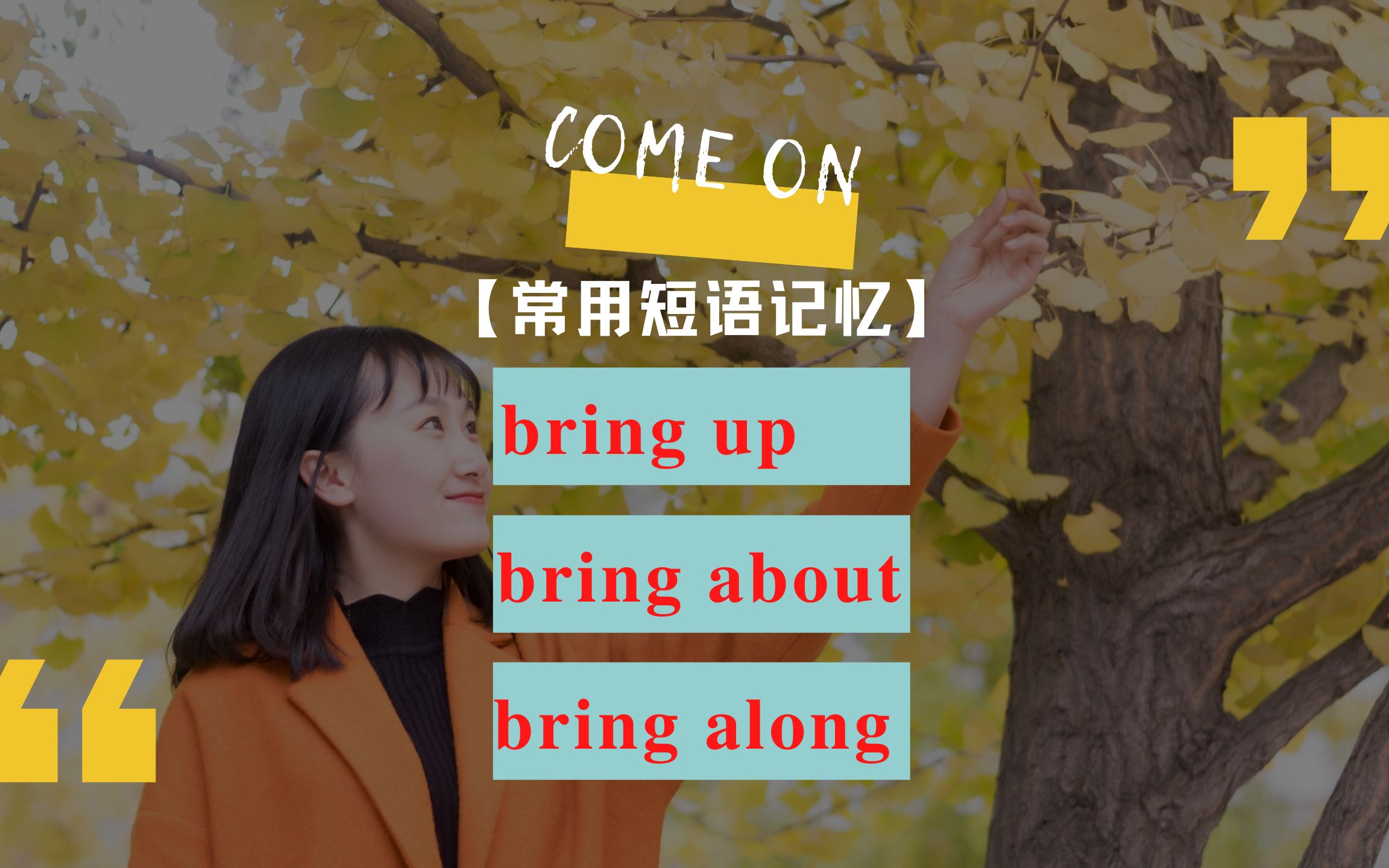 【常用短语记忆】Bring up, bring about和bring along哔哩哔哩bilibili