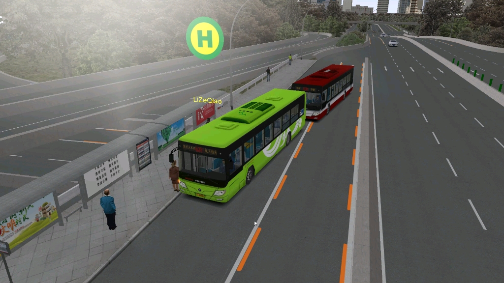 巴士模拟二omsi2北京地图驾驶ai巴士