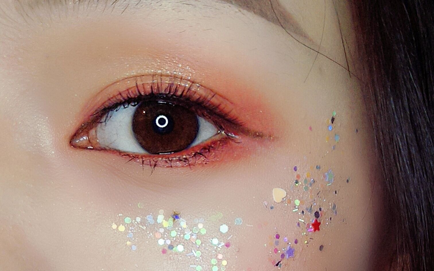 原创圣诞亮片妆容