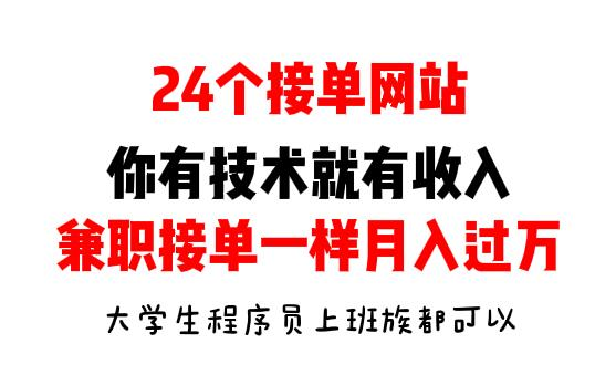 【兼职接单】24个接单网站,光一个就赚5000多,普通人都可以做哔哩哔哩bilibili