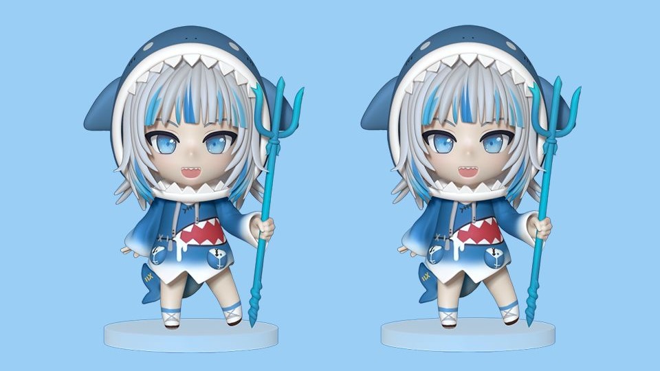 "鲨鱼娘手办"新手也能学会的模型案例!