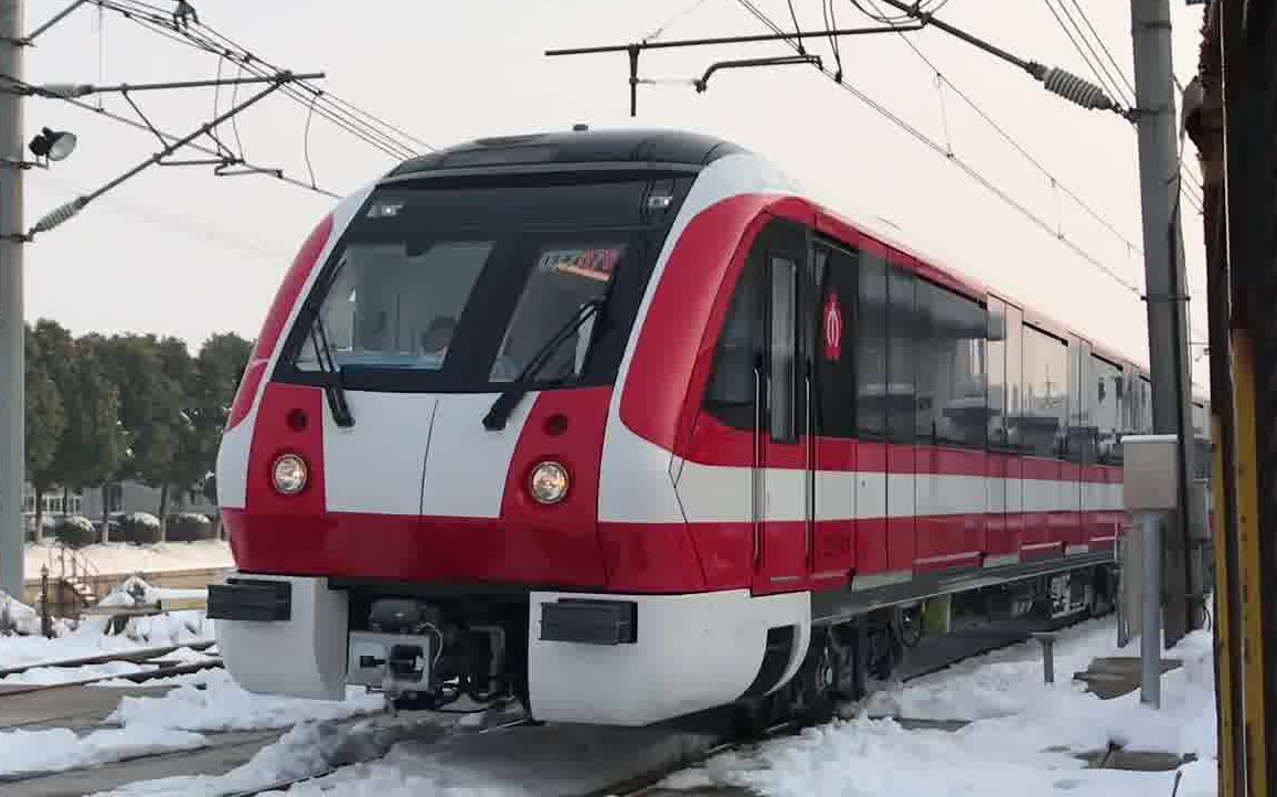 【南京地铁】雪天中的2号线增购车7778试车