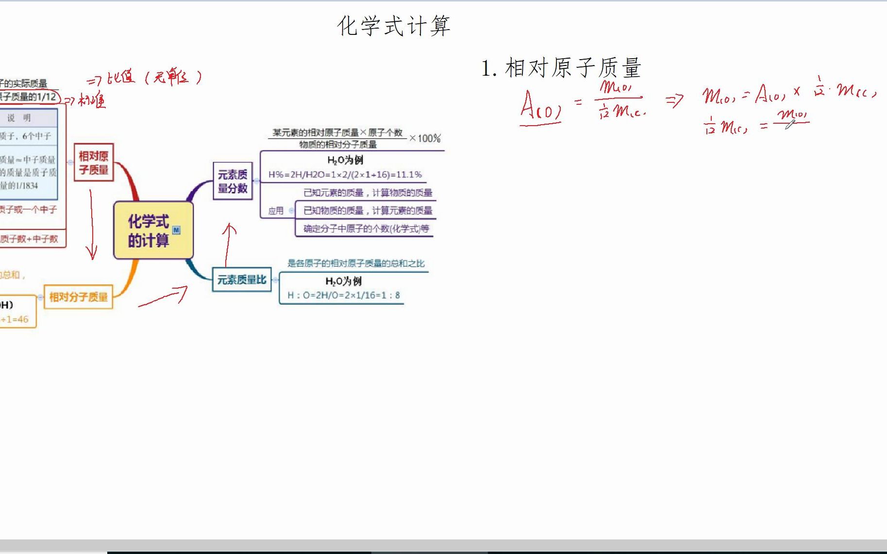 化学式计算1之相对原子质量&相对分子质量哔哩哔哩bilibili