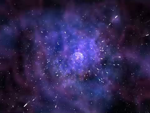 【动态视频素材】e273 4k高清画质大气蓝紫色太空星空流星粒子飞逝