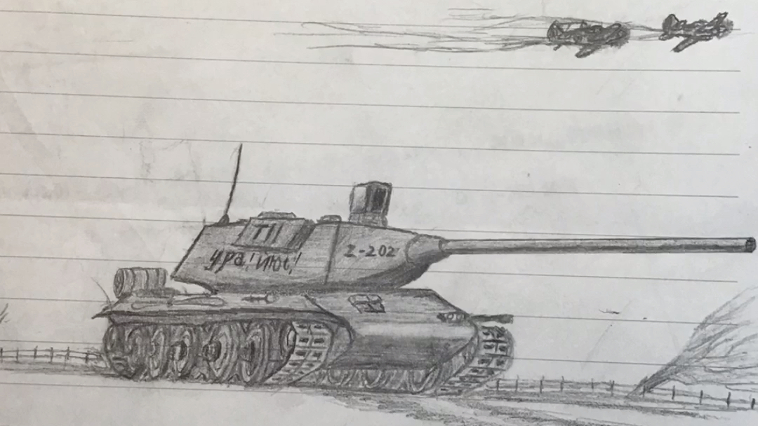 苏联t34怎么画简易图片