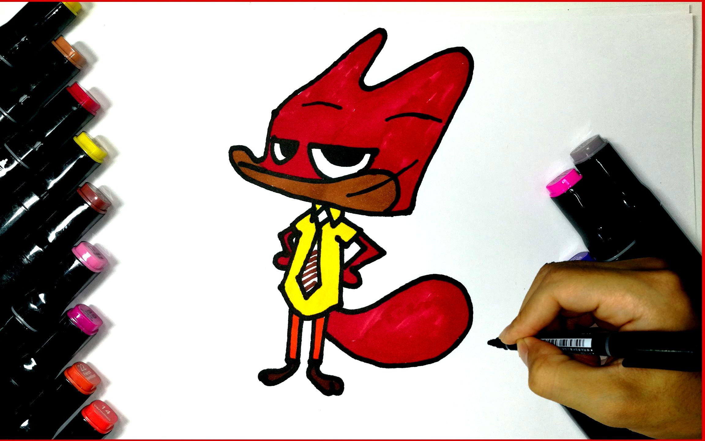 疯狂动物城小狐狸尼克怎么画 画画涂鸦上色