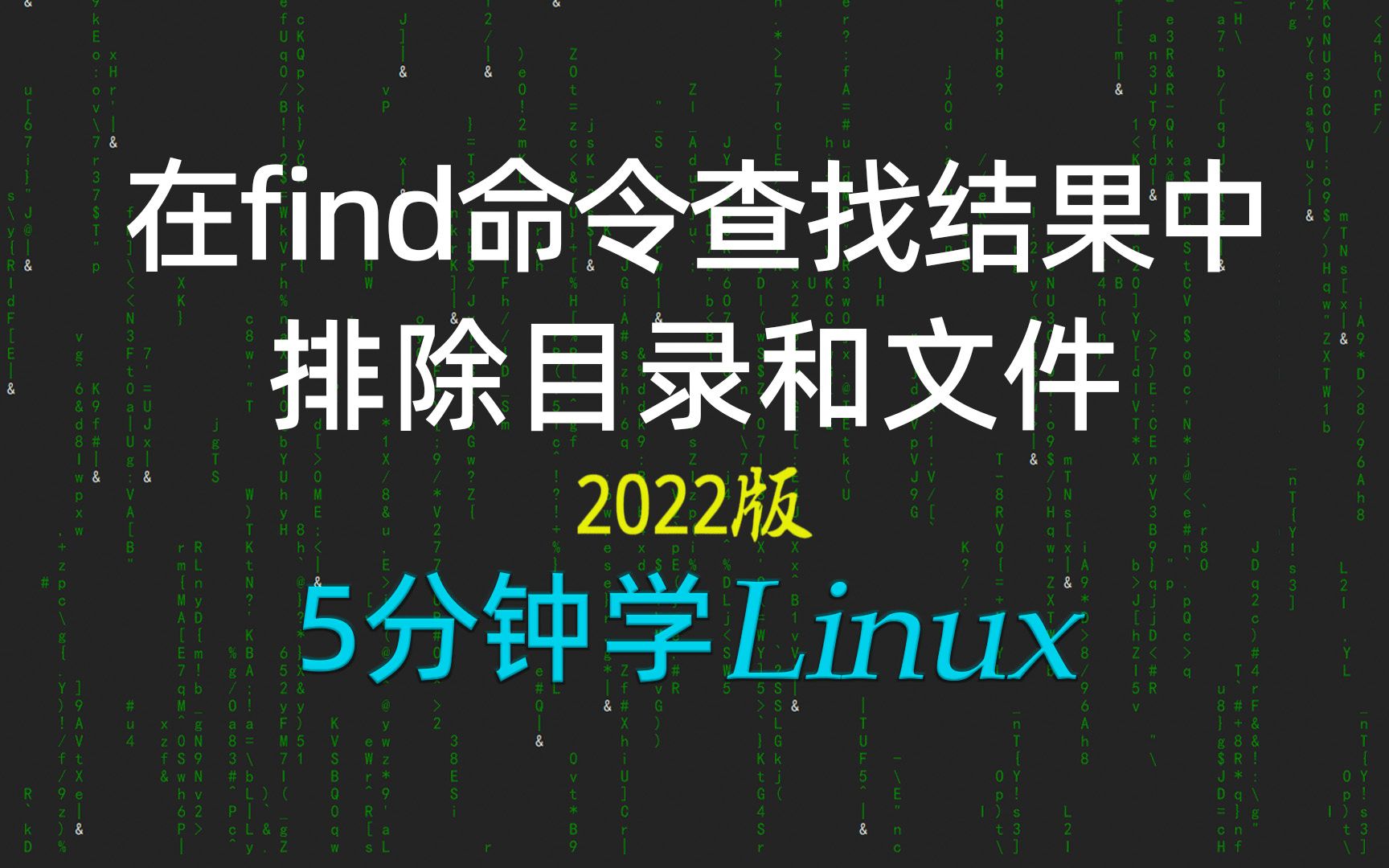 [5分钟学linux]58必学,使用find命令在查找结果中排除子目录和文件,指定查找目录层级2021新linux极速入门 #linux哔哩哔哩bilibili