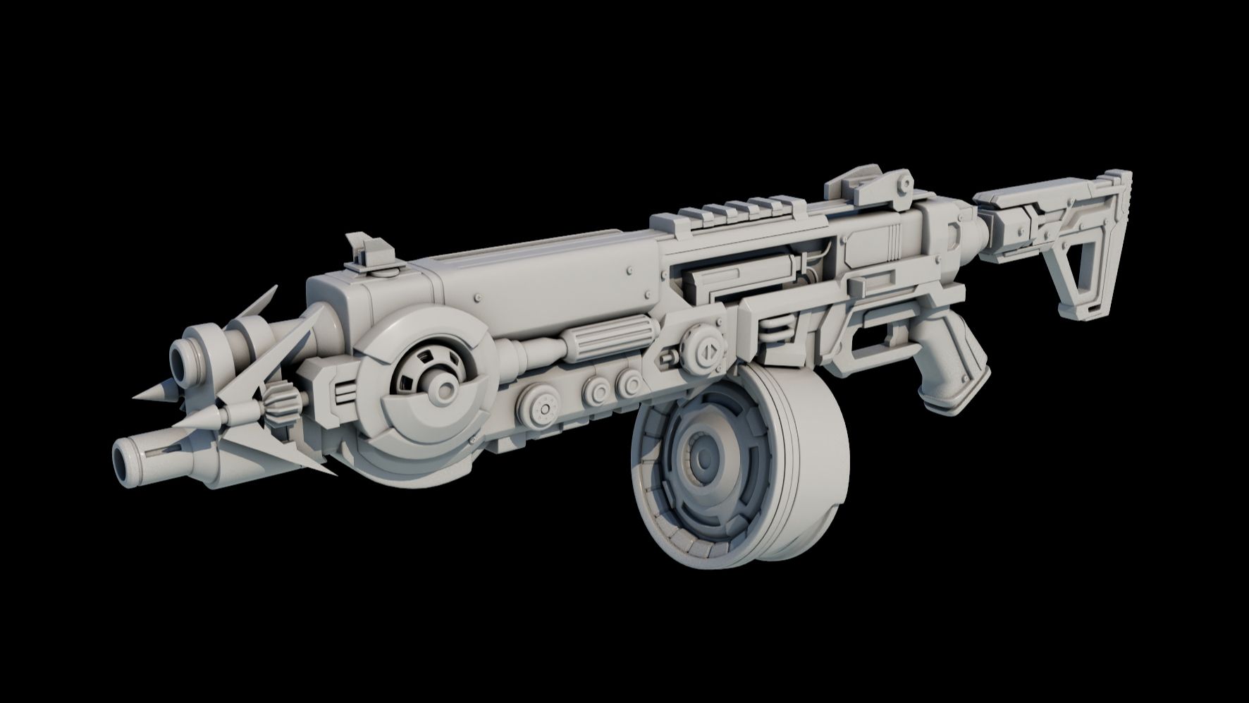 次世代游戏apex武器枪械制作,硬表面高模布线技巧讲解