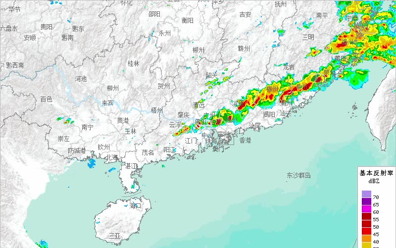 【强对流】2022年广东第一次强对流雷达图